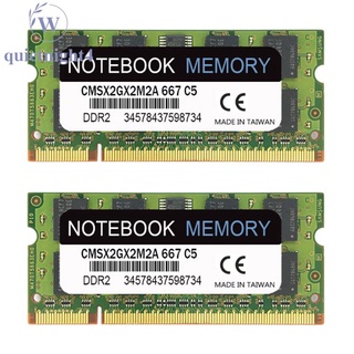 kit de memoria de 4 gb (2 x 2 gb ules) pc2-5300 667mhz ddr2 2gb 240pin memoria, memoria portátil sin burbujas ules