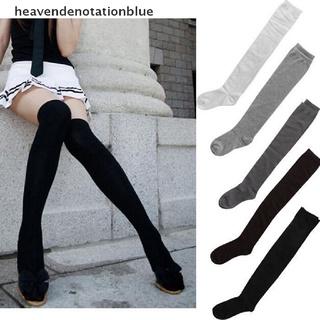 HE3MX Thigh High Socks Sexy Women Girl Over Knee Socks Fashion Cotton Knit Stockings Martijn (1)