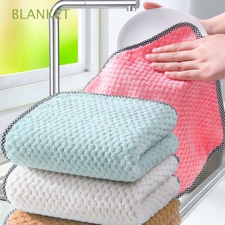 Manta hogar y vida toallitas trapos de baño cepillo de cocina diario toalla de plato absorbente de lana de Coral engrosado paño de limpieza del hogar/Multicolor (1)