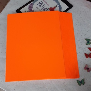 Hoja Tamaño carta Color Naranja fosforescente gruesa opalina (1)