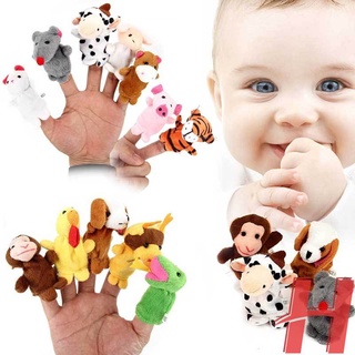 12 piezas de terciopelo pequeño Animal en jardín bebé historias ayudante dedo títeres juguetes conjunto de navidad para niños