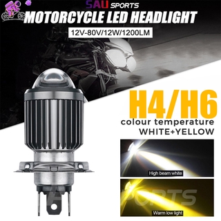 Faros delanteros Led De Motocicleta con dos colores H4/Ba20D bombillas18smd Para coche/luz De niebla/alta y baja/luz De estacionamiento/Moto/día