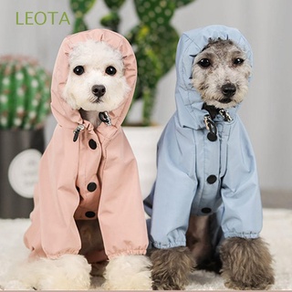 LEOTA Impermeable perro Impermeable ropa transpirable cachorro abrigo absorbente al aire libre reflectante perro suministros Impermeable malla perro chamarra/Multicolor (1)