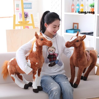 Ts_muñeco De peluche simulación 3d caballo/Animal Para decoración De habitación De niños