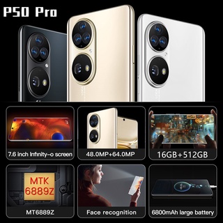 P50 Pro Smart Phone 7.6 Pulgadas 16GB RAM 512 GB ROM Dual Sim Standby Reconocimiento Facial Teléfono Móvil (Memoria Opcional) (2)
