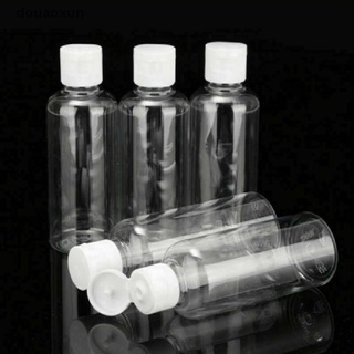 Douaoxun 50-200ml Plastic Flip Clear Bottle Travel Lotion Liquid Shampoo Makeup Container MX