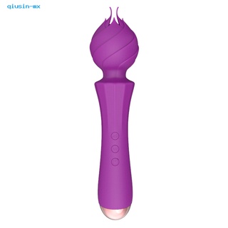 qiusin.mx Silicone Vibrator Clit Stimulator Masturbator Massage Stick Smooth Entry for Women