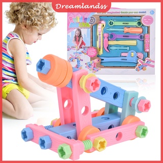 (Dreamlandss) Niños niños rompecabezas montaje bloques de construcción bebé juguetes educativos tempranos (4)