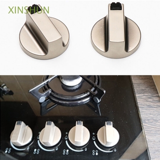 XINSHUN 4 unids/6pcs estufas pomo de cocina Universal interruptor de horno estufa de Gas perilla de Control de plata piezas de utensilios de cocina adaptadores de 6 mm bloqueo de Control de superficie giratoria