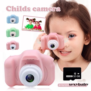 Children's HD Digital Camera 2 inch Manual Single Lens Camera USB Rechargeable 800W Pixels Camcorder with TF Card