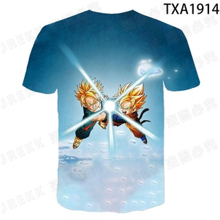 Cartoon Anime Dragon Ball Theme Top kids Fashion Cool T-Shirt girl 3D T Shirt Boy Street Summer Clothing tops tees