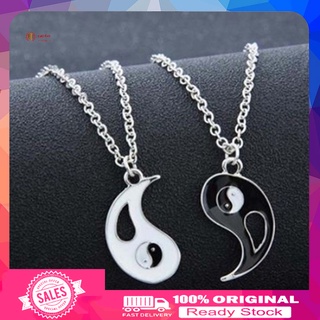[YOU] collar hueco joyería regalo aleación negro blanco Yin Yang collar para pareja
