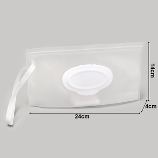 SITENG reutilizable servilleta bolsa de almacenamiento fácil de llevar máscara caso toallitas húmedas bolsa de Clamshell caja de limpieza Snap correa ecológica contenedor cosmético (3)