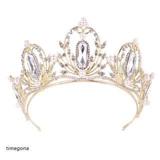 tim novia tiara compromiso boda niñas princesa corona estilo diadema headwear accesorios para el cabello artificial perla tocado joyería
