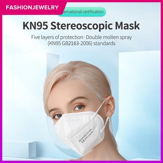 popular 10pcs kn95 mascarilla facial 95% filtración 5 capas protectora a prueba de polvo respirador