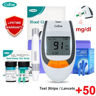 Cofoe GLM-77 Glucometer Blood Glucose Meter/Monitor/Diabetes Tester+Test Strips/Lancets