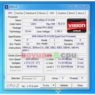 amd athlon ii x4 638 2,7 ghz procesador de cpu de cuatro núcleos ad638xojz43gx socket fm1 (2)