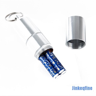 [Jinkeqfine] caja de cigarrillos de aleación de aluminio impermeable píldora palillo de dientes cápsula titular