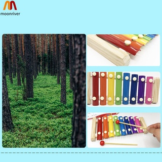 Mr madera de 8 tonos Multicolor xilófonos madera instrumento Musical juguetes para bebé niños (3)