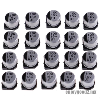 \enjoy\ 20 pcs SMD electrolytic capacitors with specifications of 6*5 mm 16V 100uF
