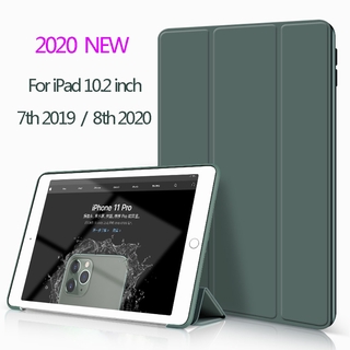 Funda de silicona para iPad 10.2 pulgadas 8th 2020 nueva Funda Smart Case para iPad 7th 2019 Protective Shell Auto Wake Cover A2270 A2197
