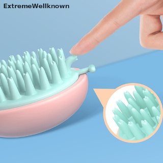 [ExtremeWellknown] 1 cepillo de masaje de cabeza de silicona para el cuero cabelludo, peine, champú, lavado de cabello