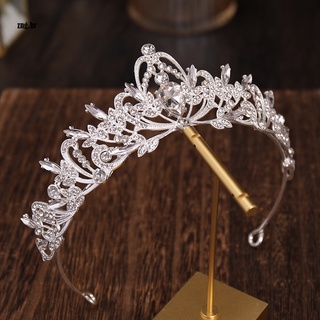 Corona De novia De diamantes De imitación Incrustados Retro De Cocar accesorios Para el cabello De cumpleaños De bodas De aleación corona De lujo Para mujeres