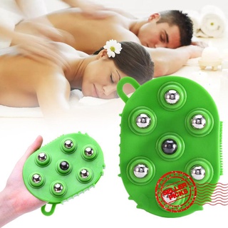7 Balls Body Massage Glove Roller Ball Anti-Cellulite Relax Buttocks Health For Neck Pain X6Q9