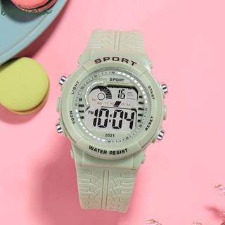 BRIANA Vistoso Reloj deportivo para niños Creativo Pulsera Reloj electronico Vidrio Cinta adhesiva de silicio Multifuncional Tonos de|Transparente Impermeable Reloj LED/Multicolor