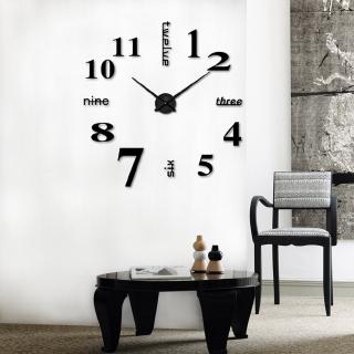 1pc diy grande reloj de pared 3d espejo superficie pegatina hogar oficina decoración de la habitación