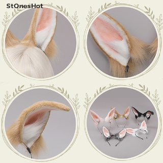 [stoneshot] diademas peludas conejo gato orejas headwear bunny hair hoop para halloween cosplay.