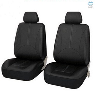 Oop 4 pzs cubierta De asiento De cuero Pu De lujo para asiento delantero De coche Universal para asiento trasero para asiento De coche accesorios para interior del coche