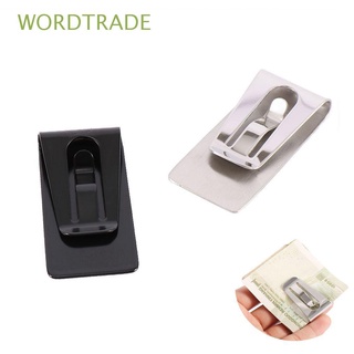 WORDTRADE Portable Cash Holder Stationery Hollow Money Clips Business Card Holder Metal Clip Creative Bill Clip Ticket Holder Unisex ID Card/Multicolor