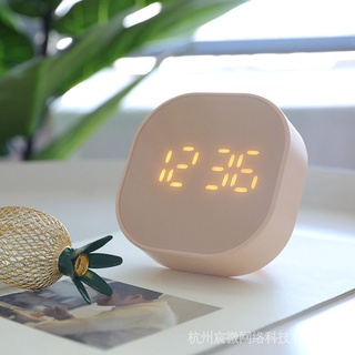 Cuadrado pequeño reloj despertador Simple luminoso silencio electrónico