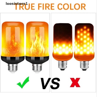 leesisters1 1/2pack led bombillas de luz de fuego efecto llama 4 modos iluminación efecto parpadeante mx