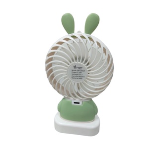 mini ventilador con forma de conejo, portátil con luz