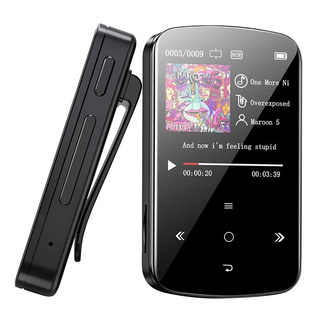 32GB Clip MP3 reproductor Bluetooth 4.2 Mini deportes MP3 reproductor de pantalla táctil portátil reproductor de música con podómetro para correr
