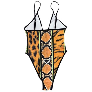 Más El Tamaño De Las Mujeres De Impresión Split Traje De Baño De Moda Trajes Bikini (3)