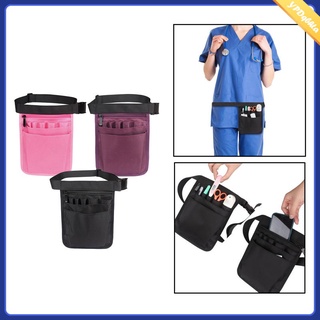 [good] nylon 2 caras enfermera organizador cinturón bolsa bolsa riñonera riñonera 9 bolsillo bolsa caso para basics accesorios herramienta para mujeres