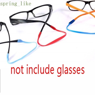 SPRING_LIKE Alta elasticidad Cuerda de anteojos Niños Cadenas de gafas Línea de gafas Silicona Niños. Pureza Resbaladizo Moda F. Banda de anteojos/Multicolor