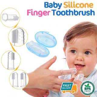 Cepillo de dientes de Dedo de silicona para bebés/bebés