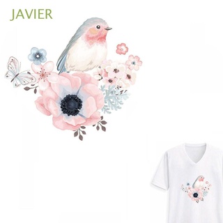 JAVIER Beautiful DIY Accessory Animal for Clothes Decoration Iron on Patches Flower&bird Appliques A-level Heat Transfer Stickers Washable Easy Print