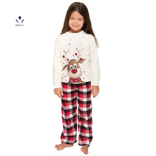 niños hombres mujeres ropa de dormir de la familia de coincidencia de navidad alce pijamas conjuntos de navidad pijamas conjunto (7)