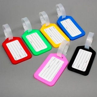 CIVILSERVICE Plastic Baggage Card Contact Tag Luggage Holder Secure Style ID Square 5 Pcs Suitcase/Multicolor (3)