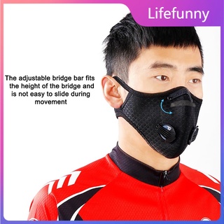 1PC Kn95 cubrebocas de montar con elemento de filtro de carbón activado para deportes al aire libre máscara de montar a prueba de viento y polvo con válvula de respiración Lifefunny