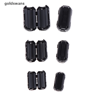 Goldswans 10pcs 5/7/9MM Black Plastic Clip On EMI RFI Noise Suppressor Cable Ferrite Core