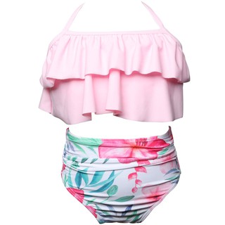 RJ 2Pcs niño bebé niñas volantes trajes de baño Bikini conjunto trajes de baño traje de baño
