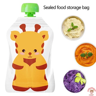 8 bolsas reutilizables de almacenamiento de alimentos sellados recargables bolsa de alimentos para bebés al azar