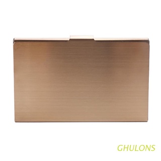 ghulons business name - tarjetero de metal (acero inoxidable)