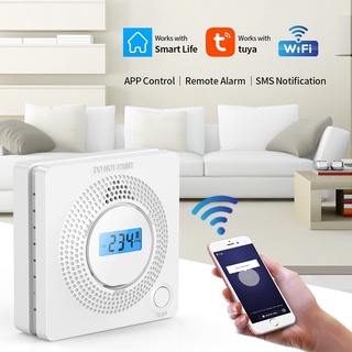 WiFi Carbon Monoxide Detector Household Gas Alarm Tuya Smart APP Battery Powered CO Detection Alarm qui